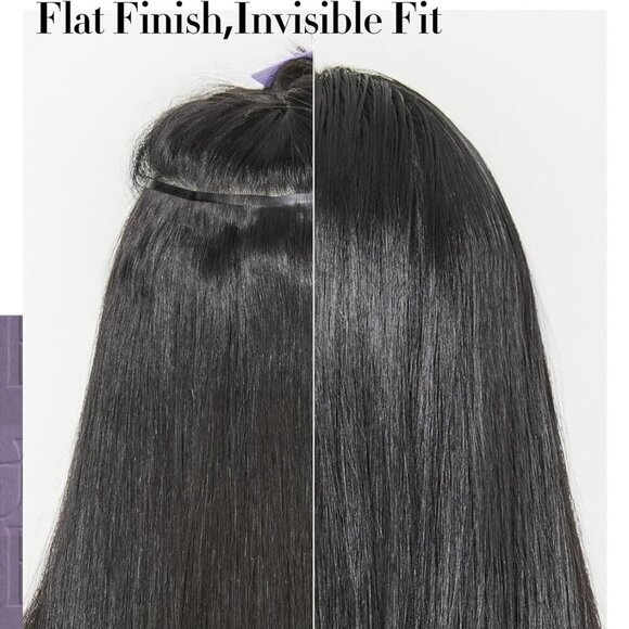 Yaki Straight Clip in Hair Extensions Real Human Hair For Women 100% Unprocessed - Picture 3 of 8